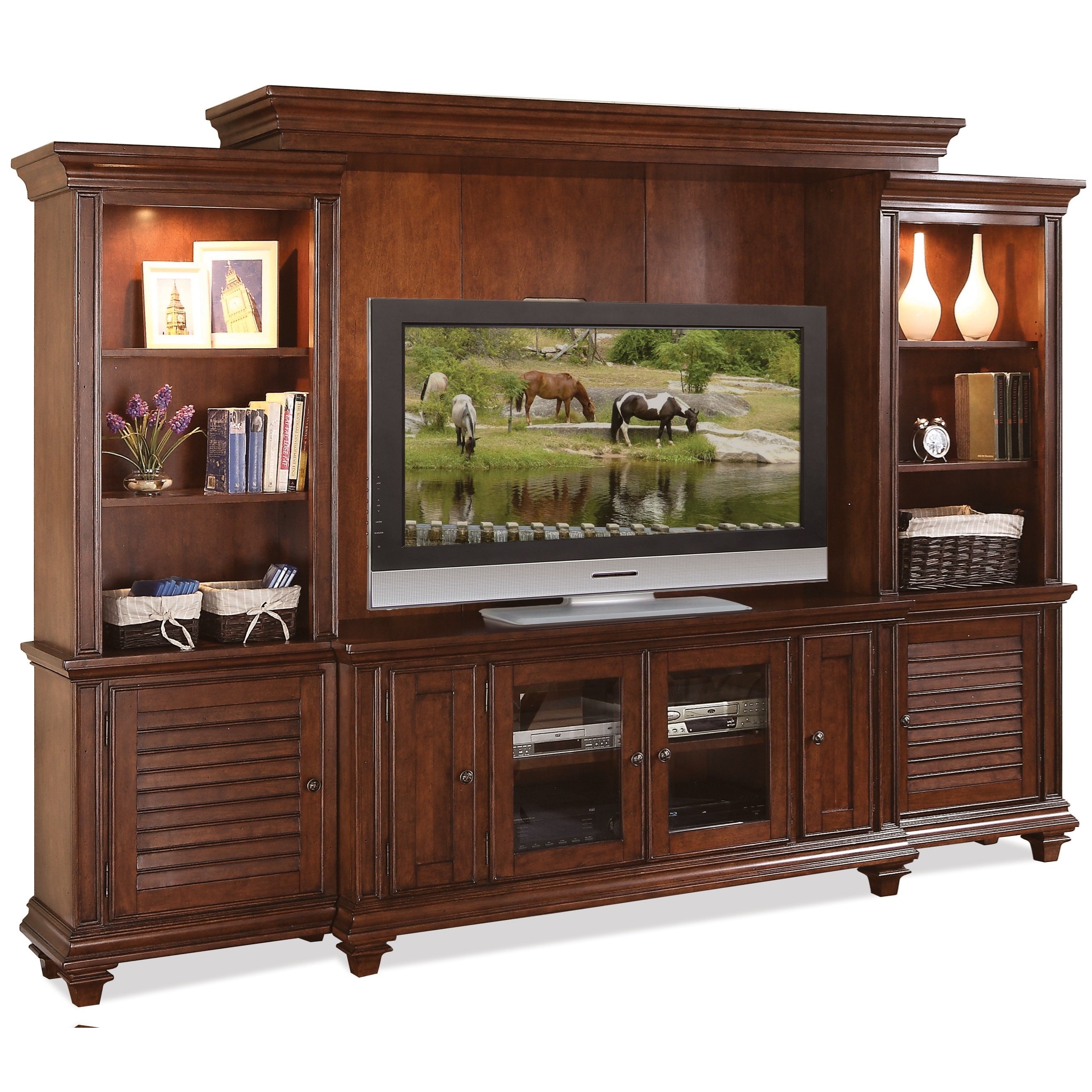 Riverside Furniture Windward Bay Entertainment Wall Unit with BuiltIn